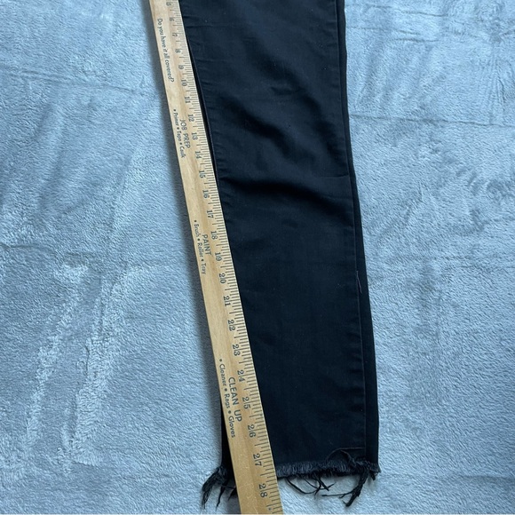 Abercrombie Overalls 26 / 2 Womens Black Raw Hem Side Zip Stretch - Picture 6 of 8